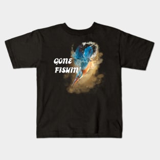 Feathered Fisher Gone Fishin' Kids T-Shirt